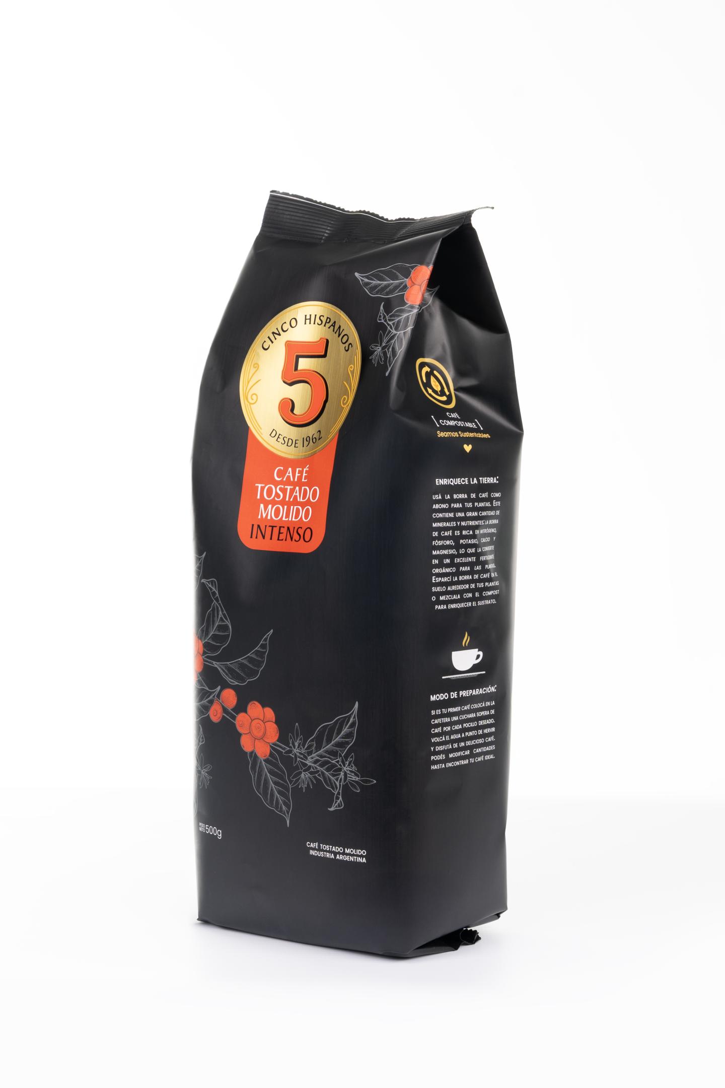 Café Tostado Molido Intenso 5 Hispanos 500g - Image 3