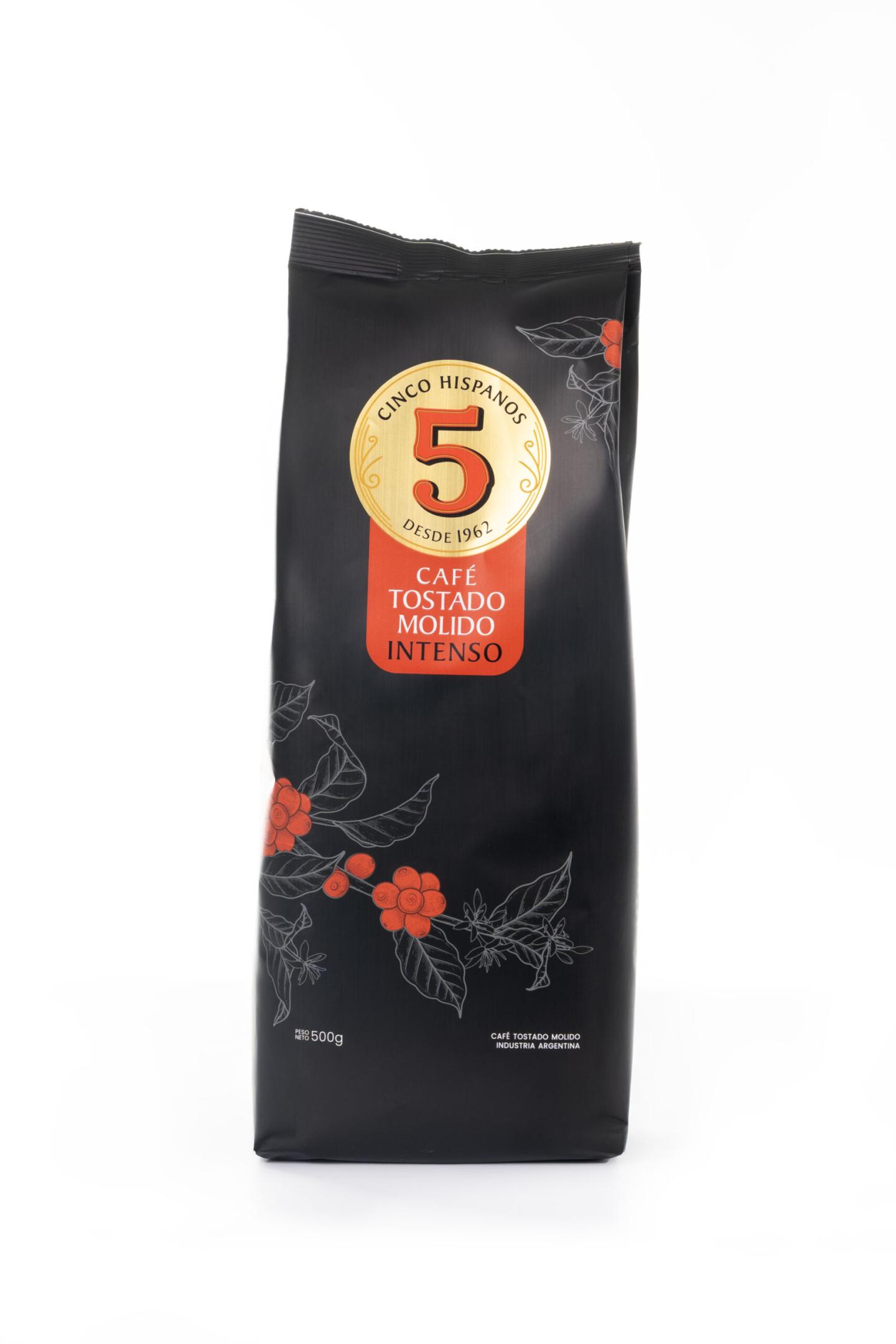 Café Tostado Molido Intenso 5 Hispanos 500g