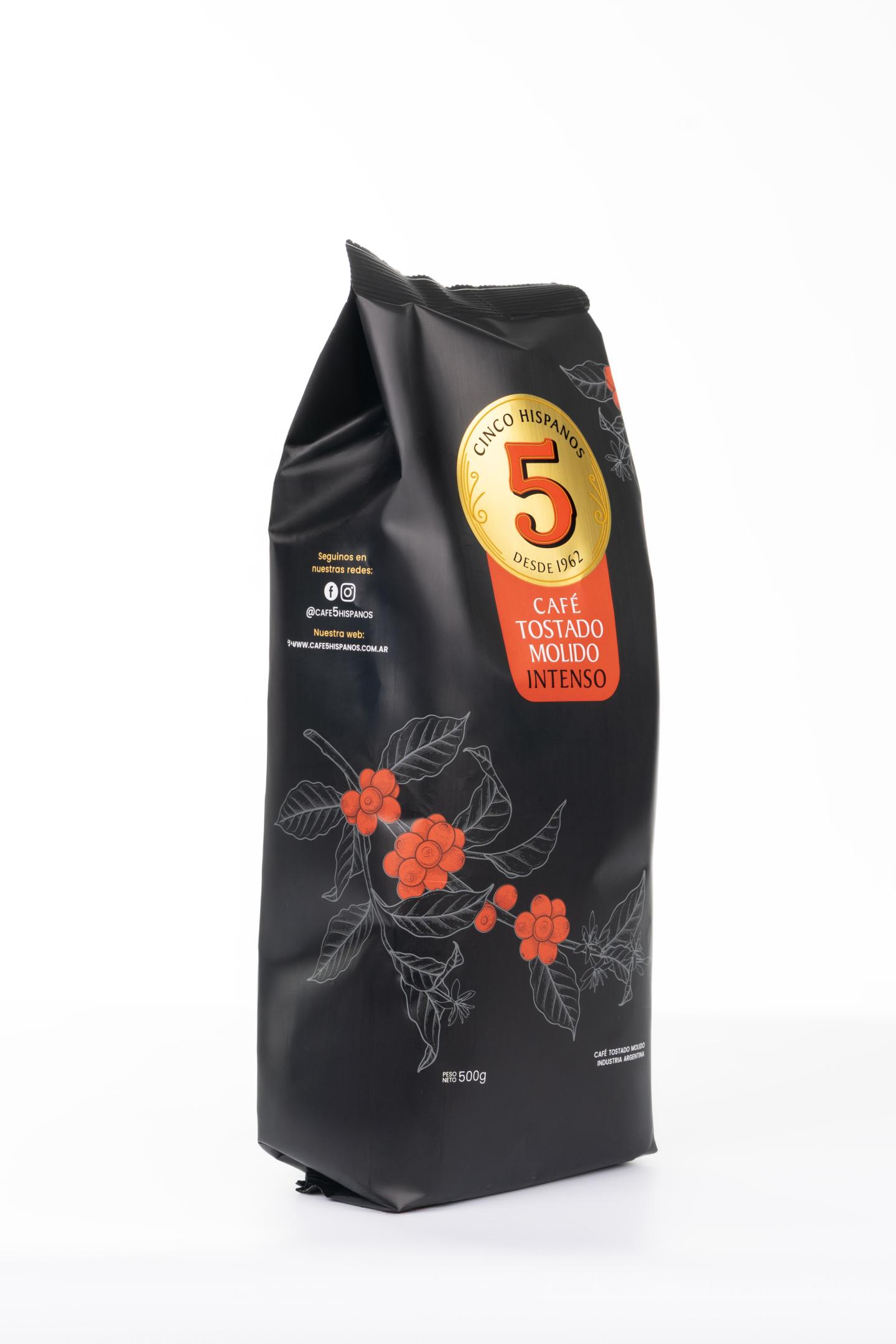 Café Tostado Molido Intenso 5 Hispanos 500g - Image 2