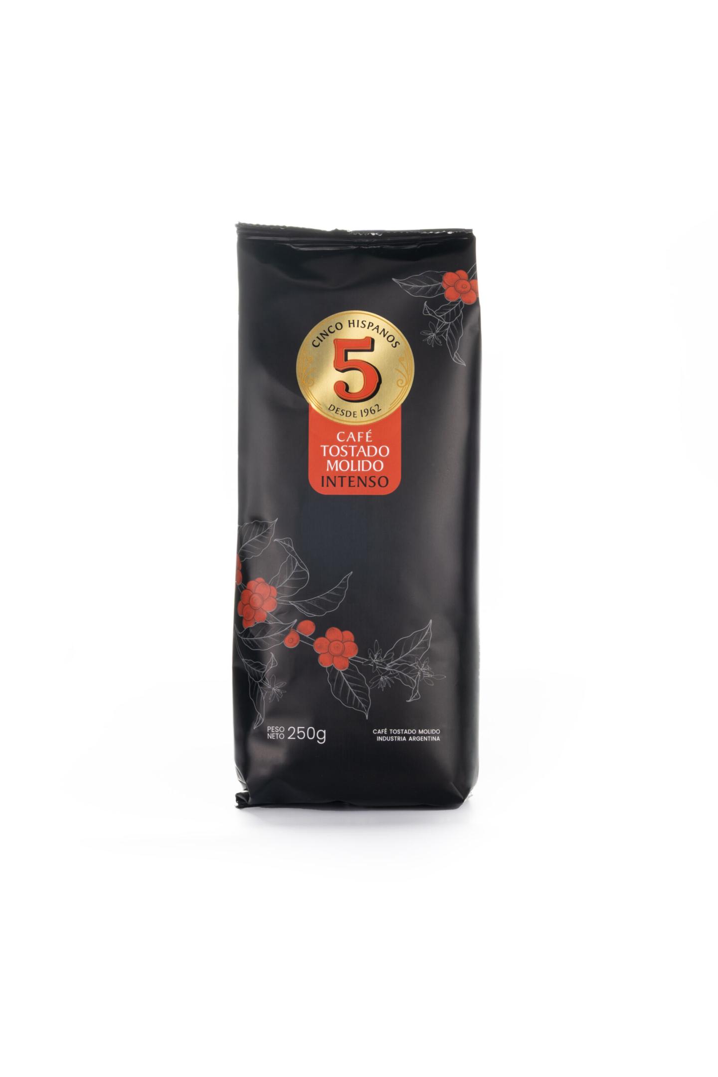 Café Tostado Molido Intenso 5 Hispanos 250g