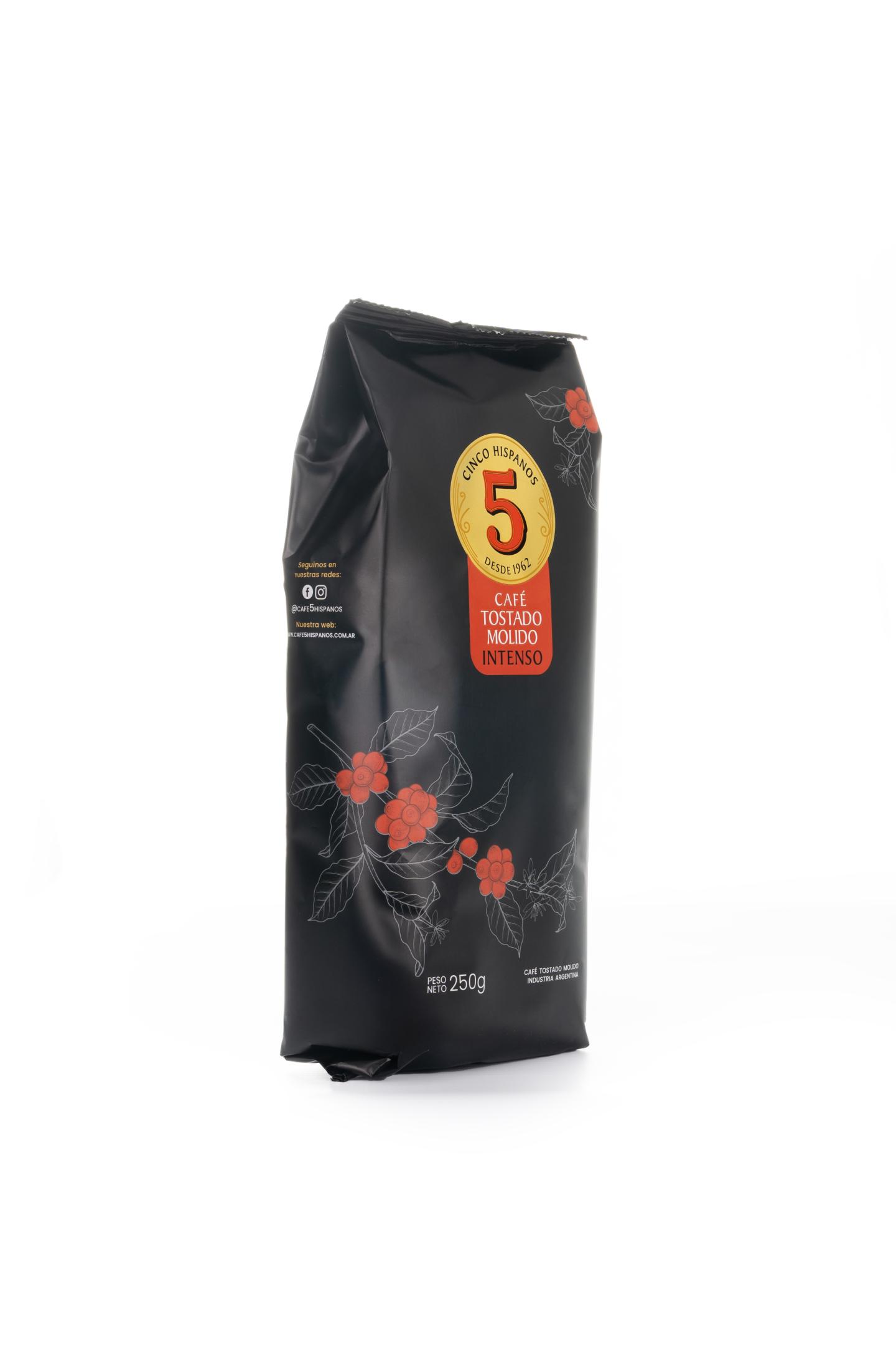 Café Tostado Molido Intenso 5 Hispanos 250g - Image 2