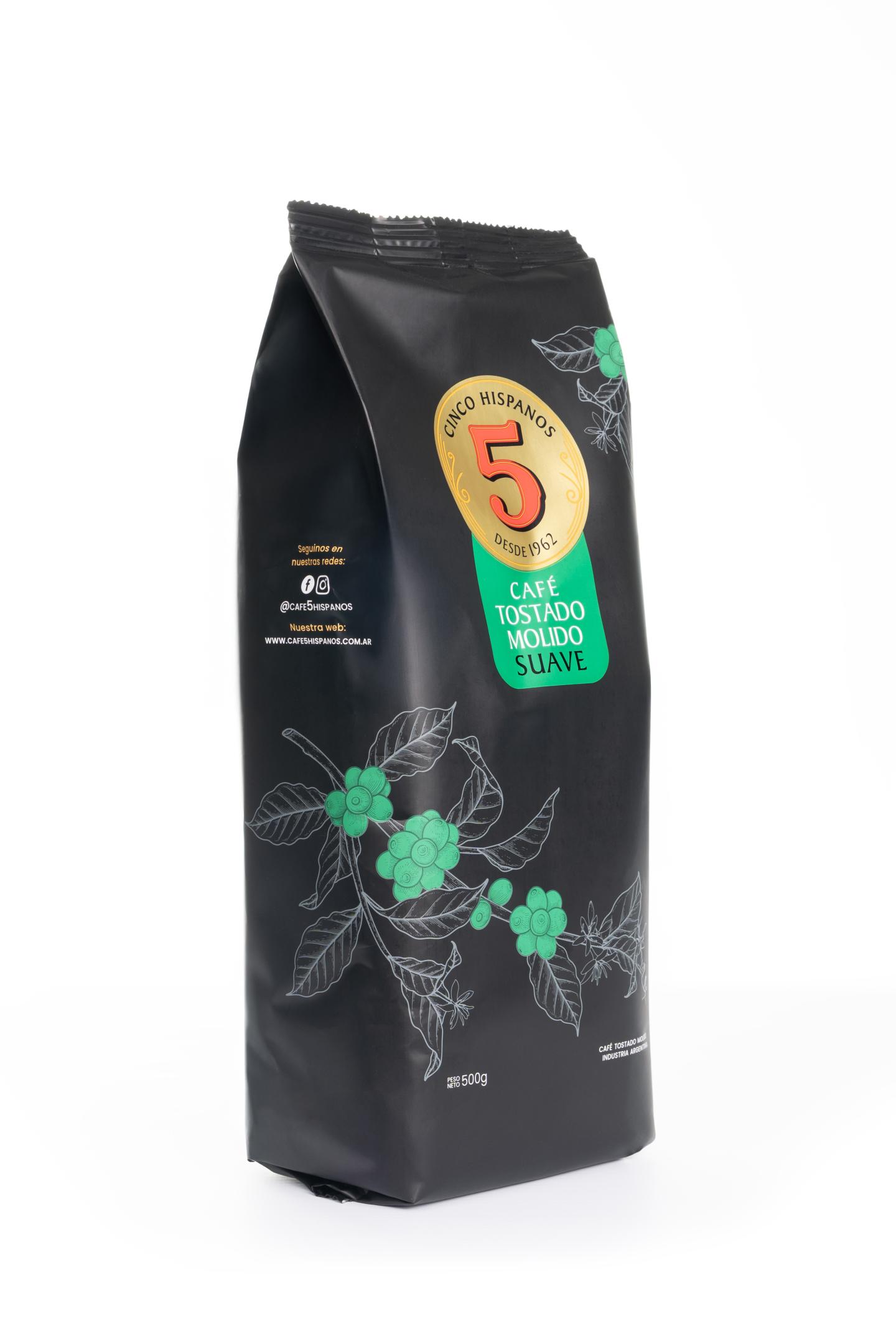 Café Tostado Molido Suave 5 Hispanos 500g - Image 2